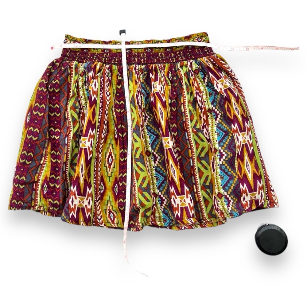 I Love H 81 Tribal Printed Skirt With 2 Side Packets - Picture 3 of 5
